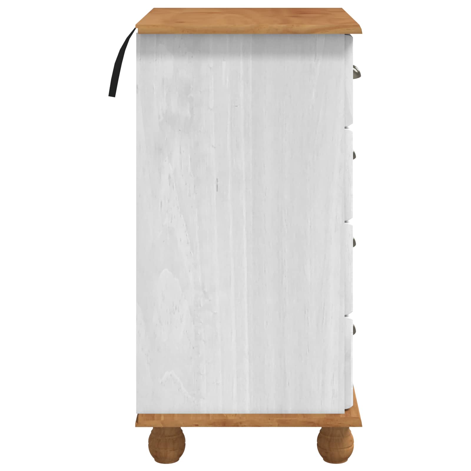 Skap Med Skuffer Askim Hvit 45,8 X 40 X 79 Cm Massiv Furu