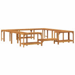 Boblebad Område Brun 255 X 255 X 55,5 Cm Solid Akasietre