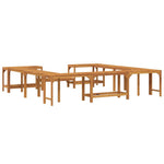 Boblebad Område Brun 255 X 255 X 55,5 Cm Solid Akasietre