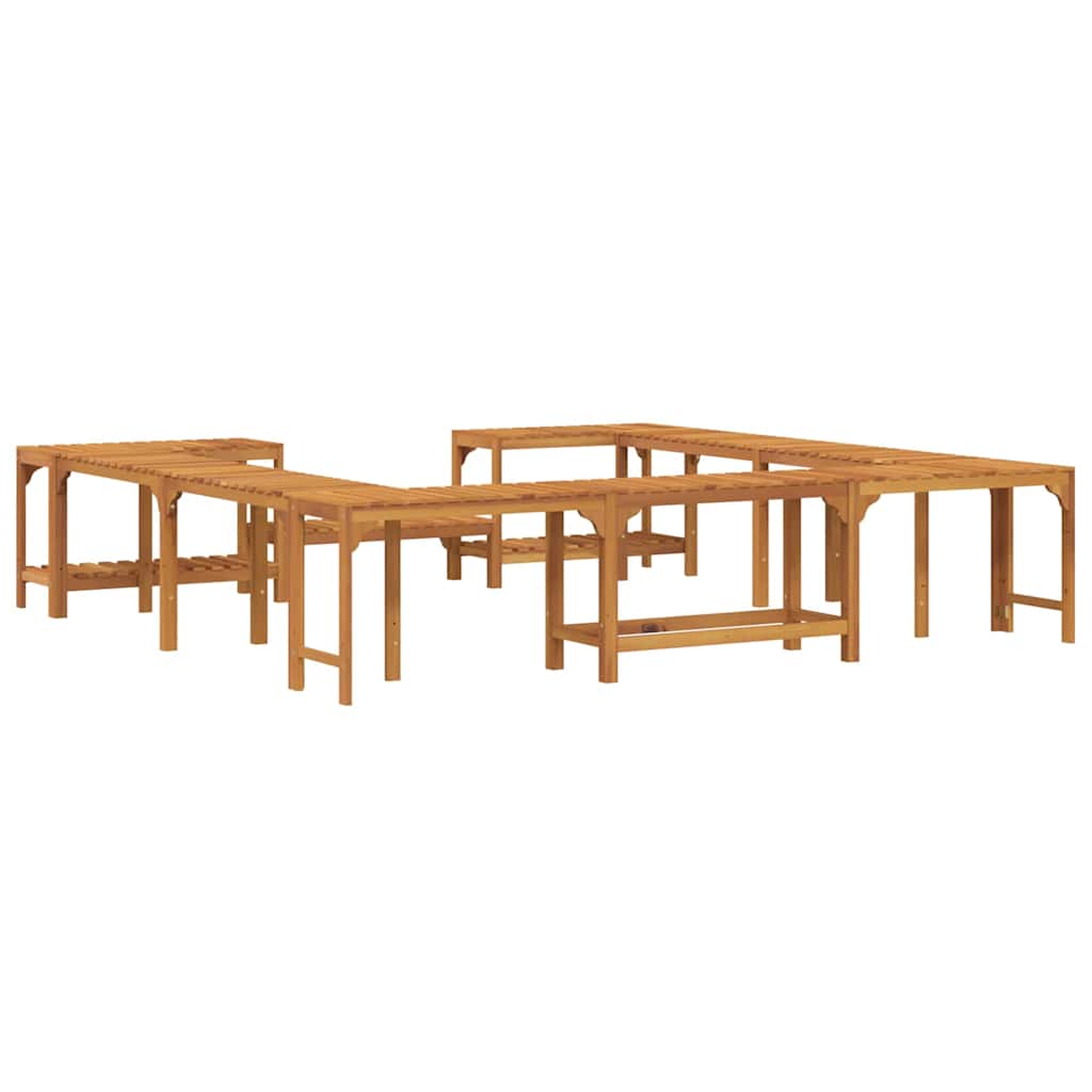 Boblebad Område Brun 255 X 255 X 55,5 Cm Solid Akasietre