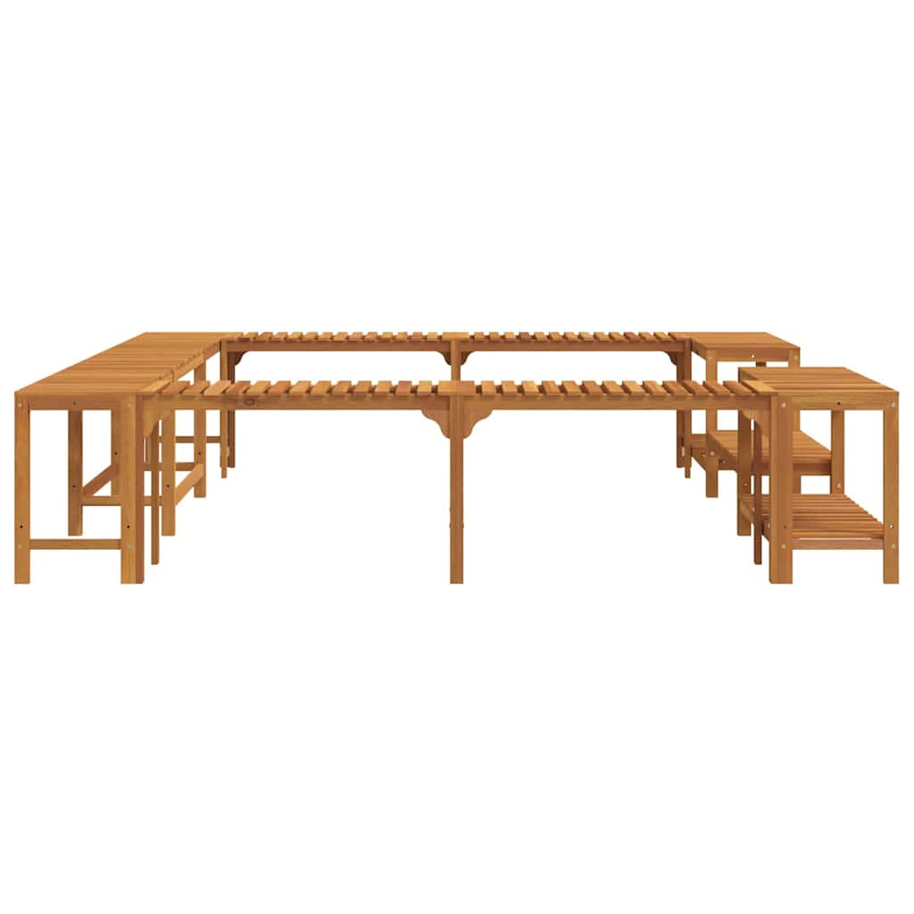 Boblebad Område Brun 255 X 255 X 55,5 Cm Solid Akasietre