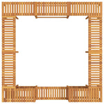 Boblebad Område Brun 255 X 255 X 55,5 Cm Solid Akasietre