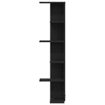 Vegghjørneskap Med Hylle Svart Eik 36.5 X 36.5 X 140 Cm