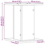 Høyttalerstativer 2 Pcs Svart Eik 30 X 30 X 40 Cm