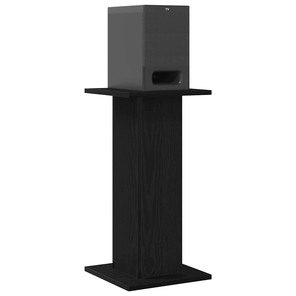 Høyttalerstativer 2 Pcs Svart Eik 30 X 30 X 60 Cm