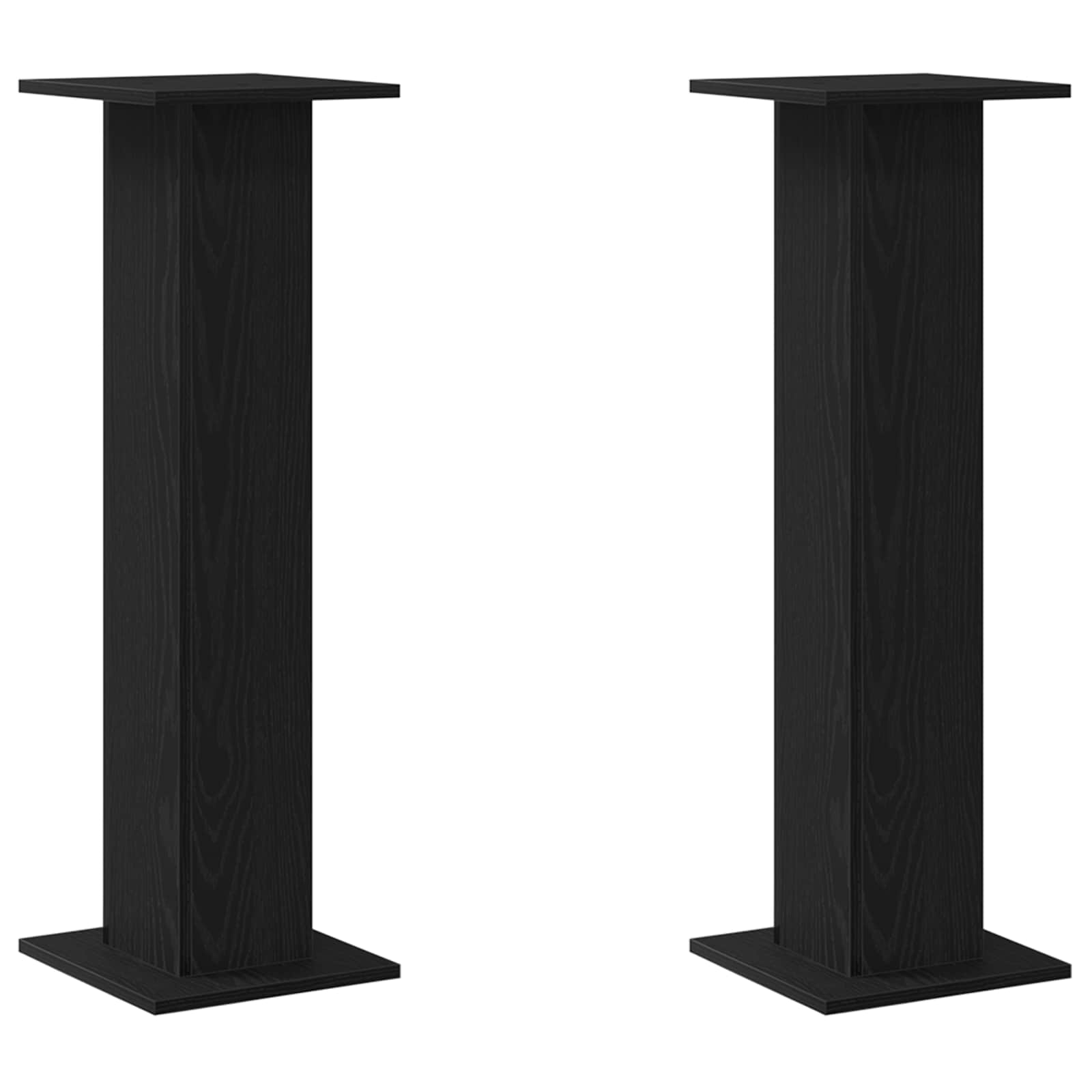 Høyttalerstativer 2 Pcs Svart Eik 30 X 30 X 95 Cm