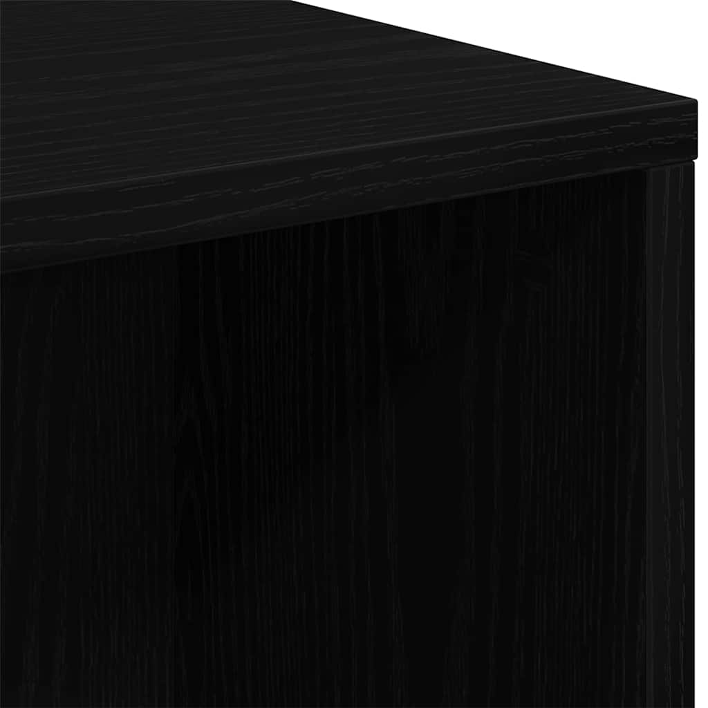 Bokhylle Svart Eik 50 X 25 X 102 Cm