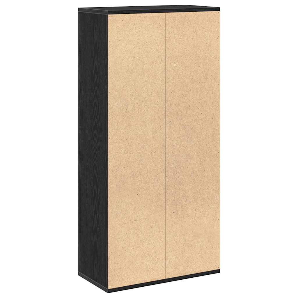 Bokhylle Svart Eik 50 X 25 X 102 Cm