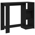 Barbord Med Hylle Svart Eik 124 X 46 X 103.5 Cm Konstruert Tre