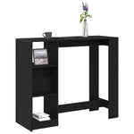 Barbord Med Hylle Svart Eik 124 X 46 X 103.5 Cm Konstruert Tre