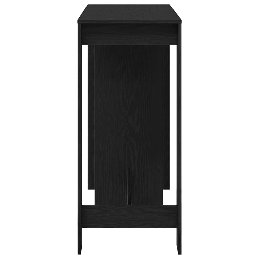 Barbord Med Hylle Svart Eik 124 X 46 X 103.5 Cm Konstruert Tre