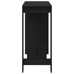 Barbord Med Hylle Svart Eik 124 X 46 X 103.5 Cm Konstruert Tre