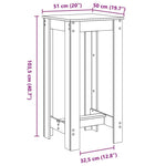 Barbord Svart Eik 51 X 50 X 103.5 Cm Konstruert Tre