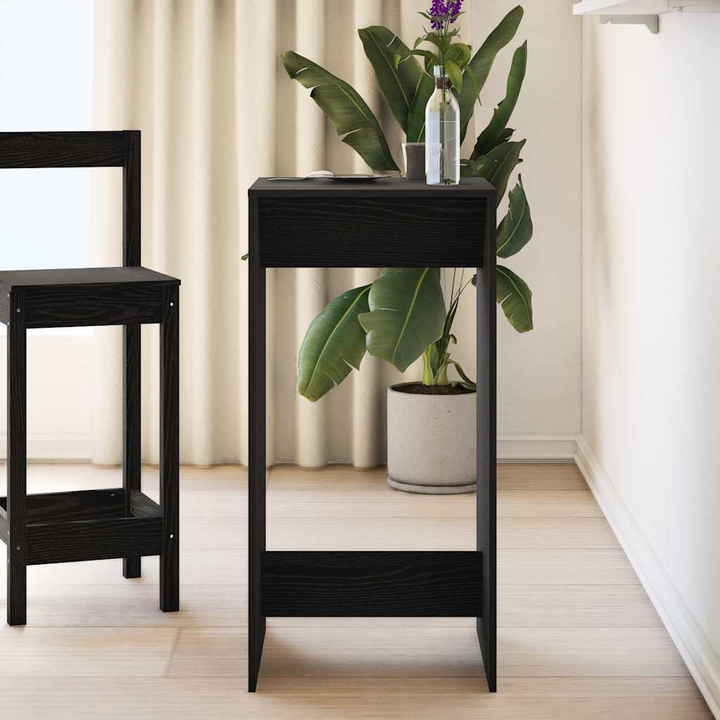 Barbord Svart Eik 51 X 50 X 103,5 Cm Konstruert Tre