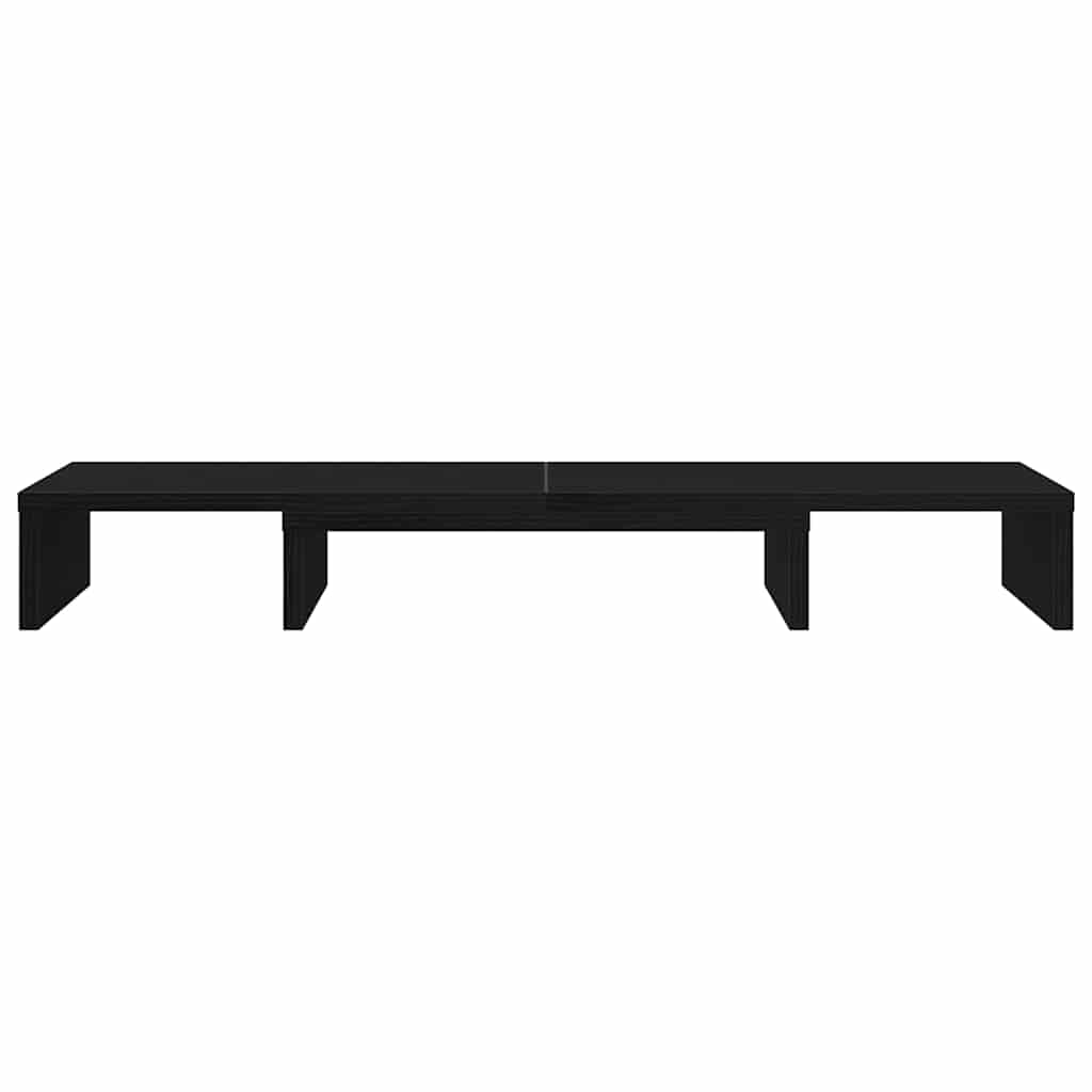 Skjermstativ Justerbar Svart Eik 80X24X10,5 Cm