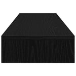 Skjermhylle Svart Eik 100X27X10 Cm