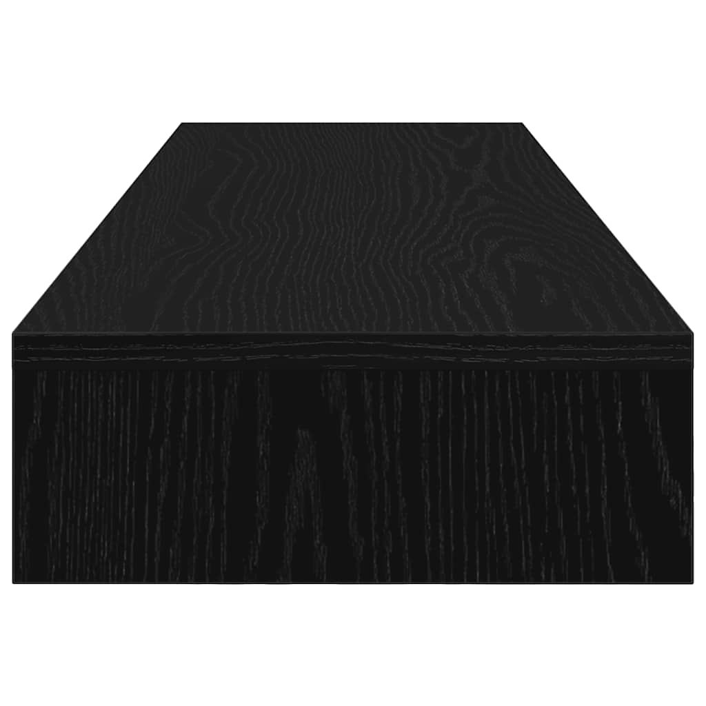 Skjermhylle Svart Eik 100X27X10 Cm