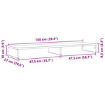 Skjermhylle Svart Eik 100X27X10 Cm