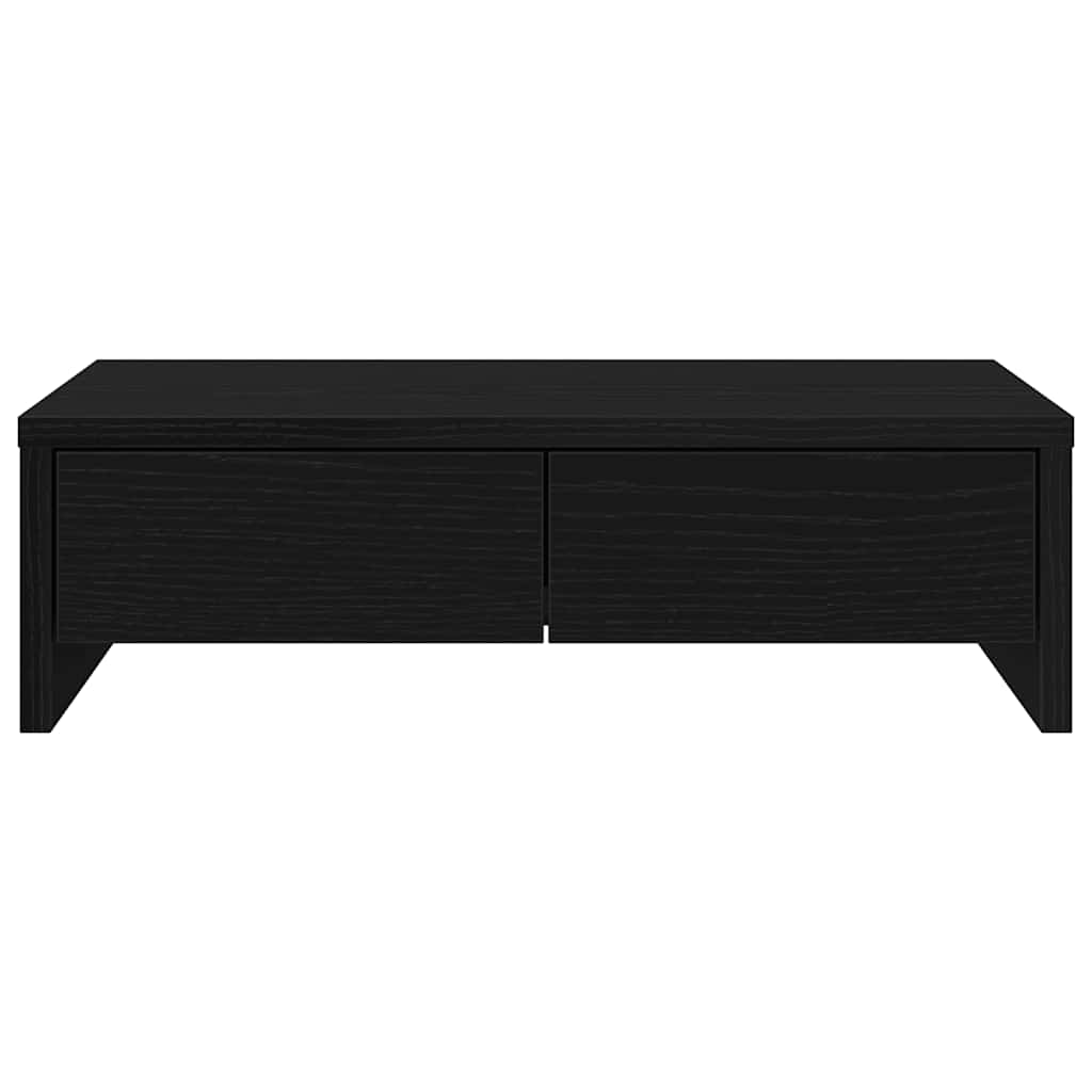 Skjermstativ Med Skuffer Svart Eik 50X27X15 Cm Konstruert Tre