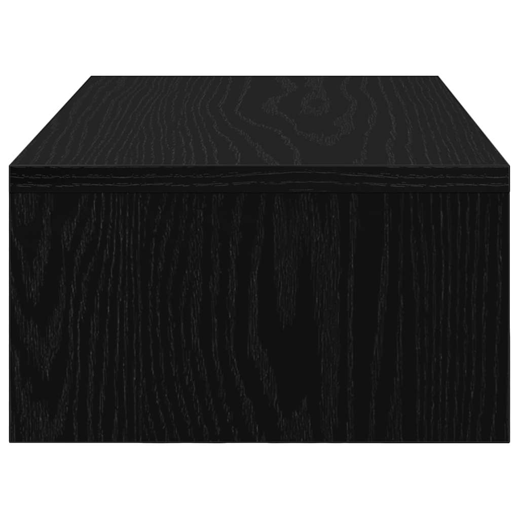 Skjermstativ Med Skuffer Svart Eik 50X27X15 Cm Konstruert Tre