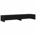 Skjermstativ Med Skuffer Svart Eik 100X27X15 Cm Konstruert Tre
