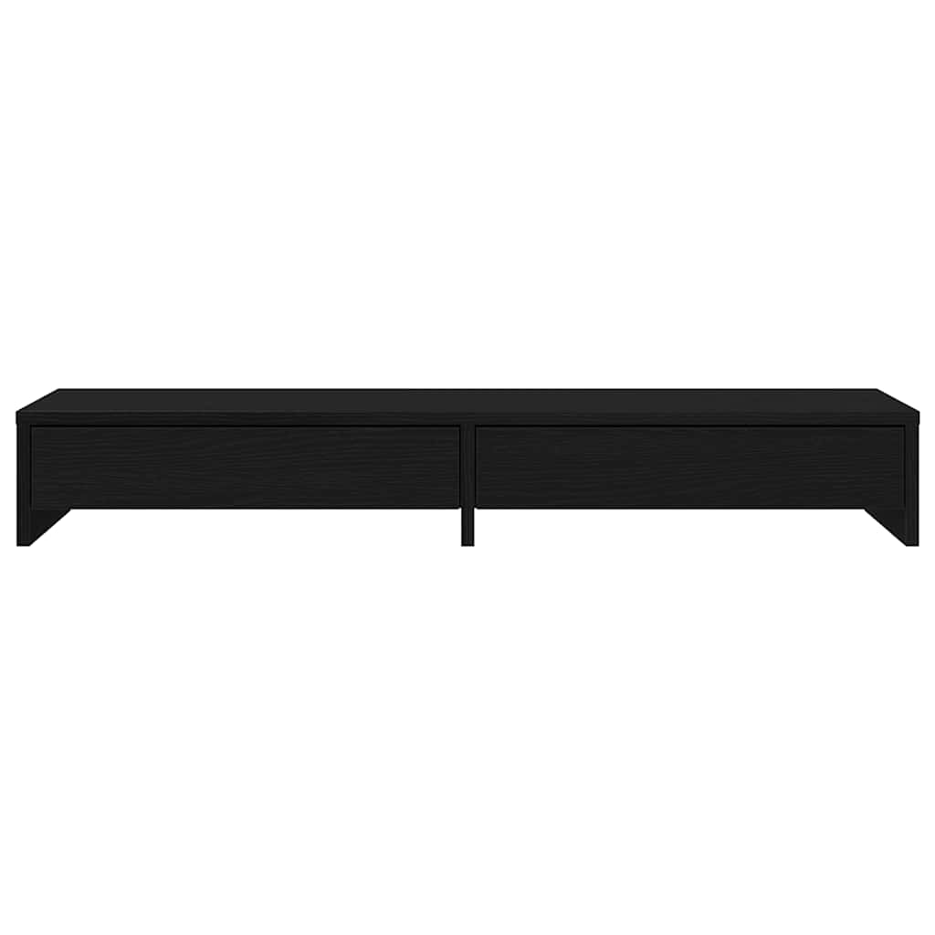 Skjermstativ Med Skuffer Svart Eik 100X27X15 Cm Konstruert Tre