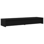 Skjermstativ Med Skuffer Svart Eik 100X27X15 Cm Konstruert Tre