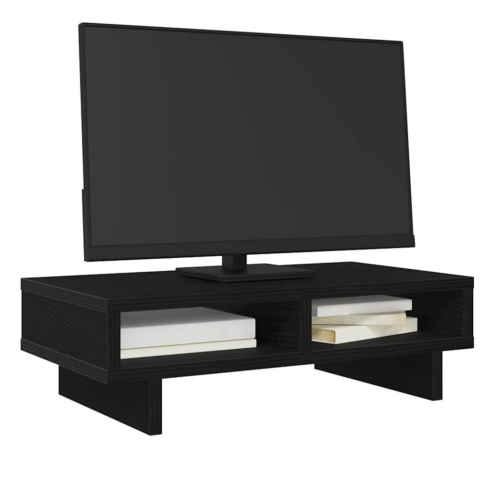 Skjermstativ Svart Eik 50X27X15 Cm Konstruert Tre