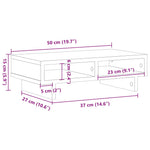 Skjermstativ Svart Eik 50X27X15 Cm Konstruert Tre