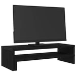 Skjermstativ Svart Eik 54X22X15 Cm Konstruert Tre