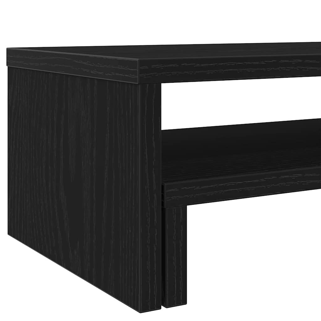 Skjermstativ Svart Eik 54X22X15 Cm Konstruert Tre