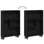 Smal Oppbevaringsvogn Svart Eik 48 X 13 X 68 Cm