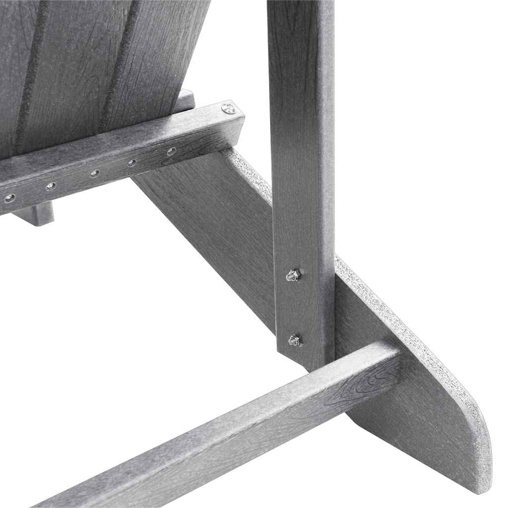 Adirondack-Stol Lysegrå 82 X 74 X 92 Cm Hdpe
