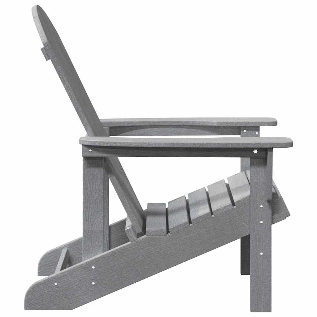 Adirondack-Stol Lysegrå 82 X 74 X 92 Cm Hdpe