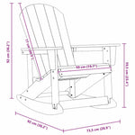 Adirondack Gyngestol Havblå 73.5 X 92 X 90Cm Hdpe