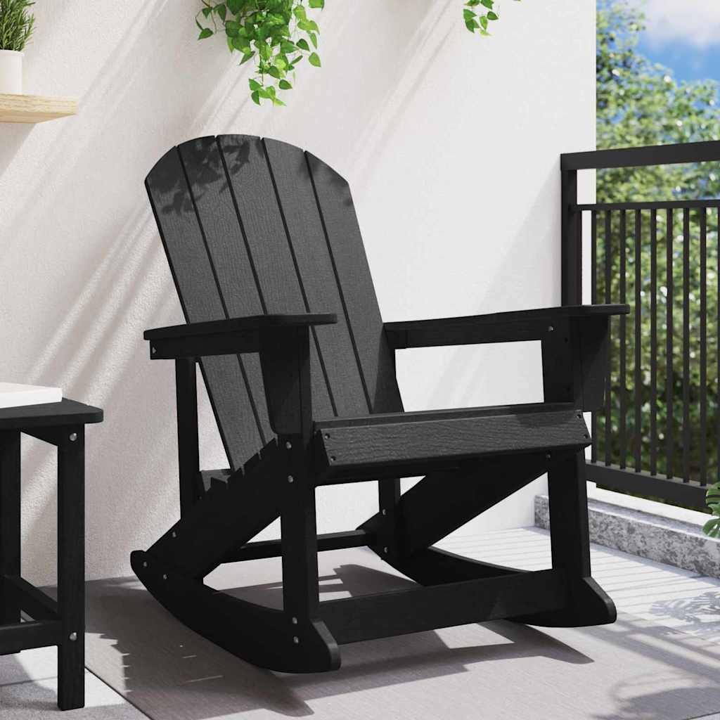 Adirondack Gyngestol Svart 73.5 X 92 X 90Cm Hdpe