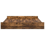 Seng Med Lagring Med Skuff Røkt Eik 200 X 200 Cm Konstruert Tre