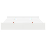Seng Med Lagring Med Skuff Hvit 180 X 200 Cm Konstruert Tre