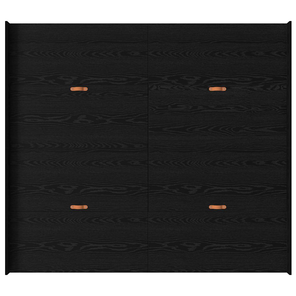 Seng Med Lagring Svart Eik 180 X 200 Cm Konstruert Tre