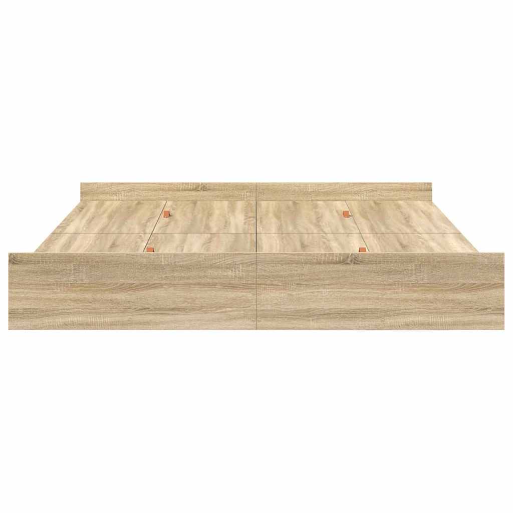 Seng Med Lagring Sonoma Eik 180 X 200 Cm Konstruert Tre