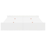 Seng Med Lagring Med Skuff Hvit 150 X 200 Cm Konstruert Tre