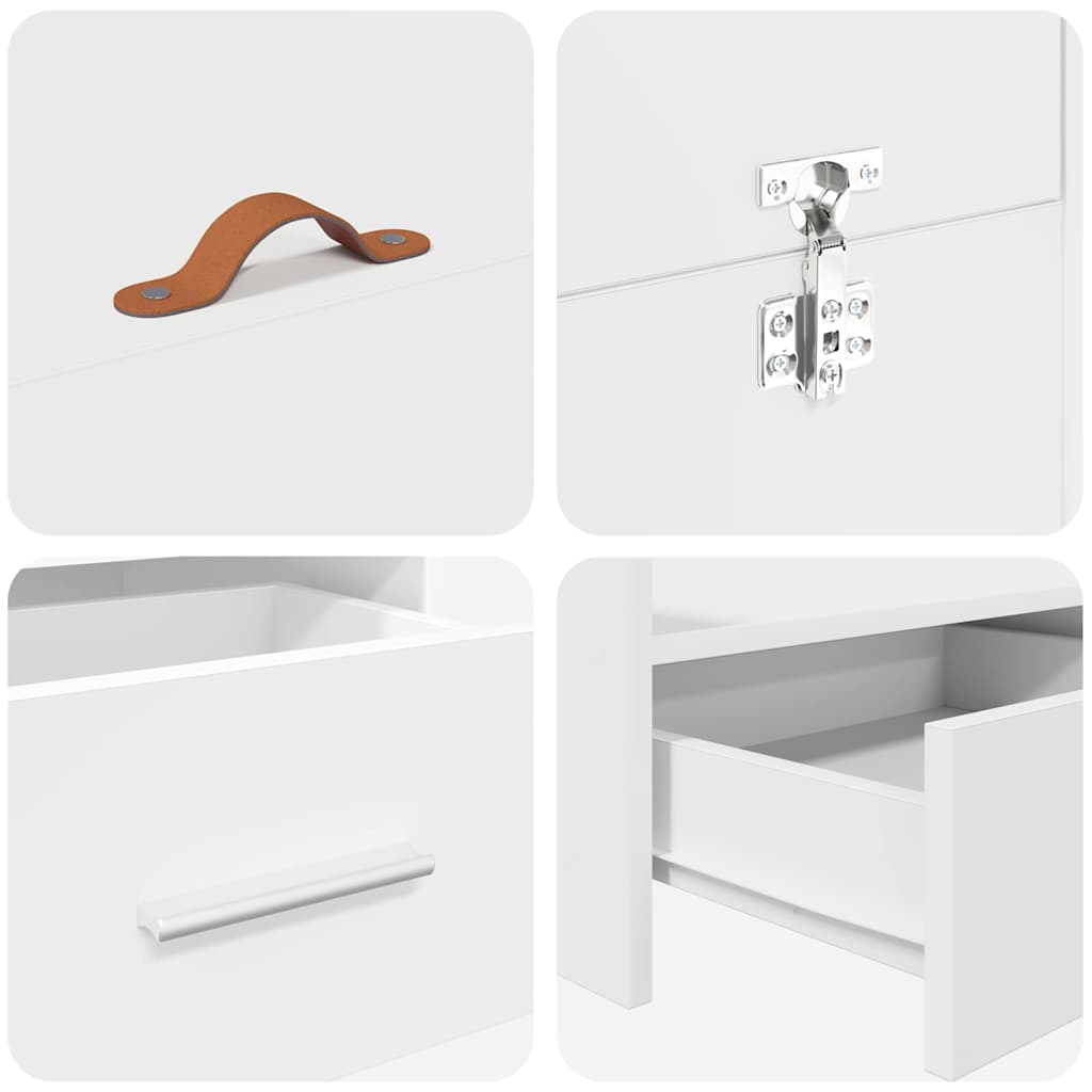 Seng Med Lagring Med Skuff Hvit 140 X 200 Cm Konstruert Tre