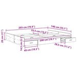 Seng Med Lagring Med Skuff Hvit 140 X 200 Cm Konstruert Tre