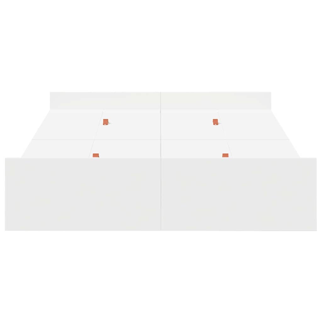 Seng Med Lagring Med Skuff Hvit 120 X 200 Cm Konstruert Tre