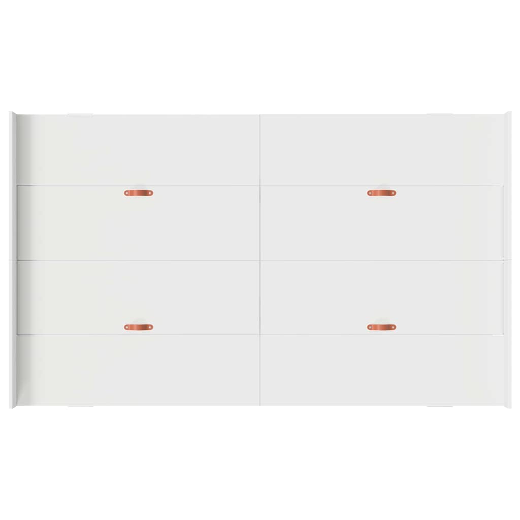Seng Med Lagring Med Skuff Hvit 120 X 200 Cm Konstruert Tre