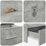 Seng Med Lagring Betonggrå 120 X 200 Cm Konstruert Tre