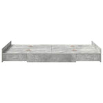 Seng Med Lagring Betonggrå 120 X 200 Cm Konstruert Tre