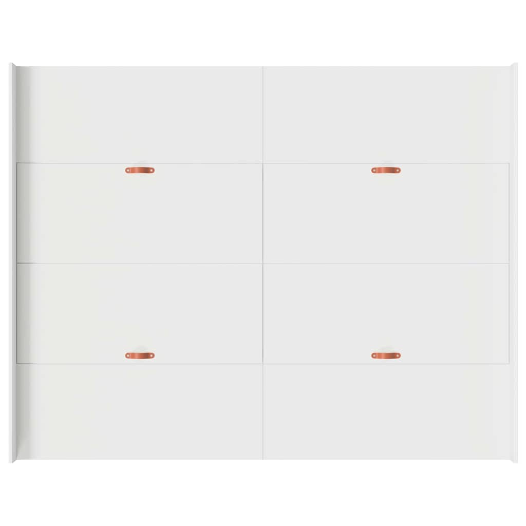 Seng Med Lagring Med Skuff Hvit 135 X 190 Cm Konstruert Tre