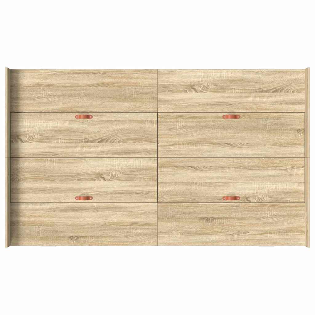 Seng Med Lagring Sonoma Eik 120 X 190 Cm Konstruert Tre