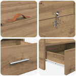 Seng Med Lagring Artisan Eik 120 X 190 Cm Konstruert Tre